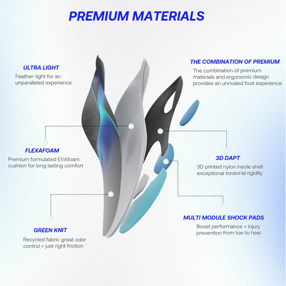 VALSOLE Dynamic Sport Insole supports multiple sports, including running and hiking.