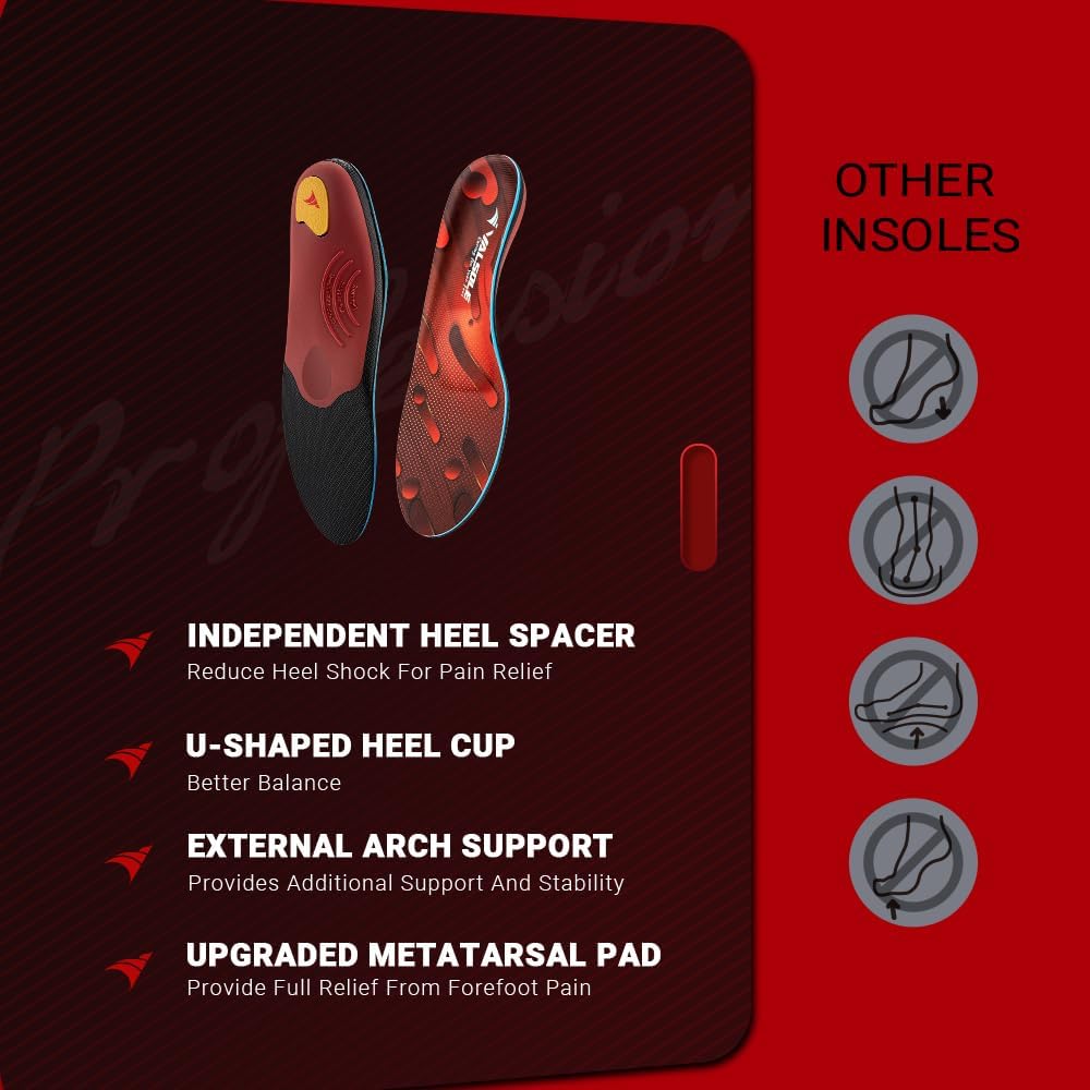 VALSOLE heel cup with Poron pad provides improved shock absorption.