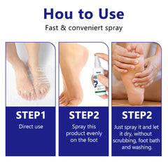 Vamy foot care routine steps image suggests simple daily maintenance.