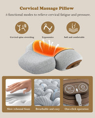 Close-up of VANJUNBILL pillow heat mode soothing tense neck muscles