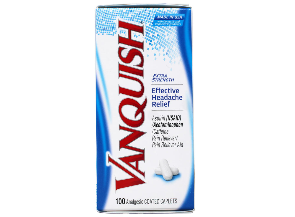 Vanquish bottle label detail showcases ingredients and usage