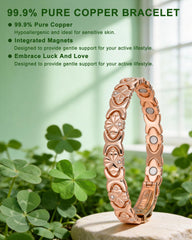 Vapeples copper bracelet with 3800 Gauss magnets showing subtle daily support