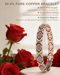 Vapeples copper bracelet close-up highlights pure material and hypoallergenic finish for sensitive skin.