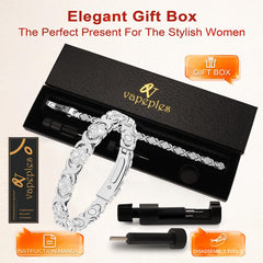 Vapeples bracelet worn on wrist demonstrates versatile chic.