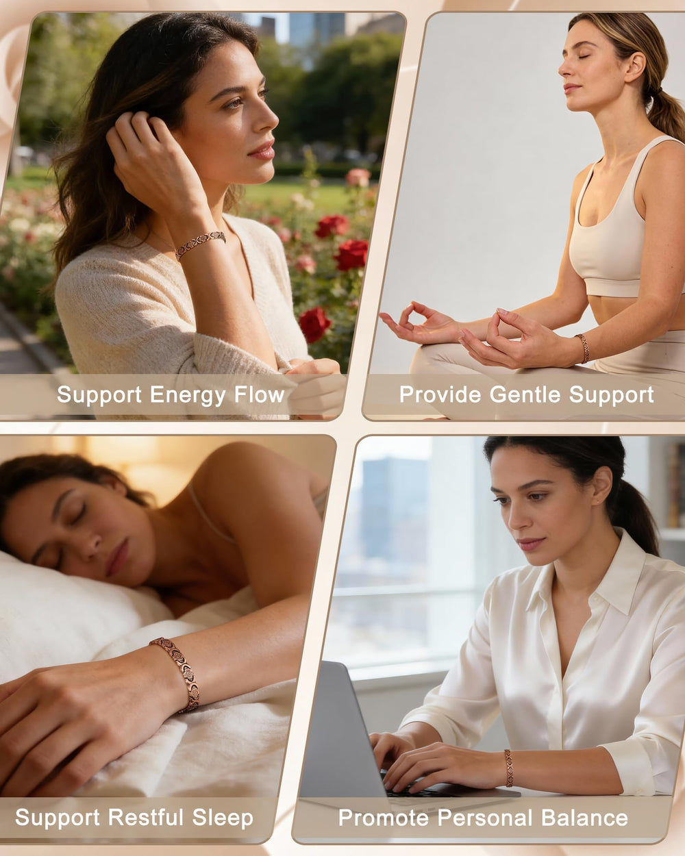 Vapeples bracelet emphasizes 3800 Gauss magnetic strength for optional daily energy support.