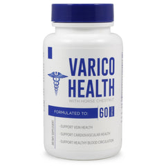 Varaco Health bottle being poured for daily support of healthy circulation.