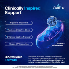 Vitatims Methylene Blue Capsules 60-day supply, convenient daily routine