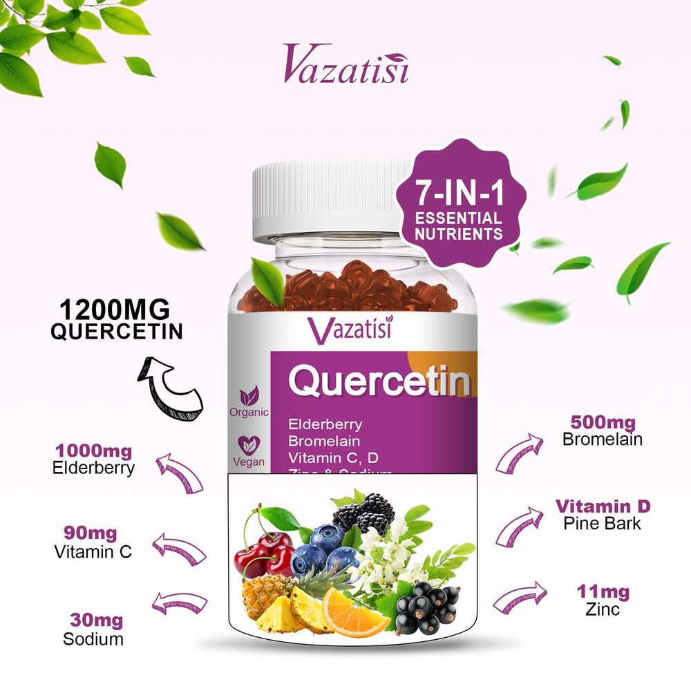 Vazatisi Quercetin Gummies family-friendly use for adults and kids.