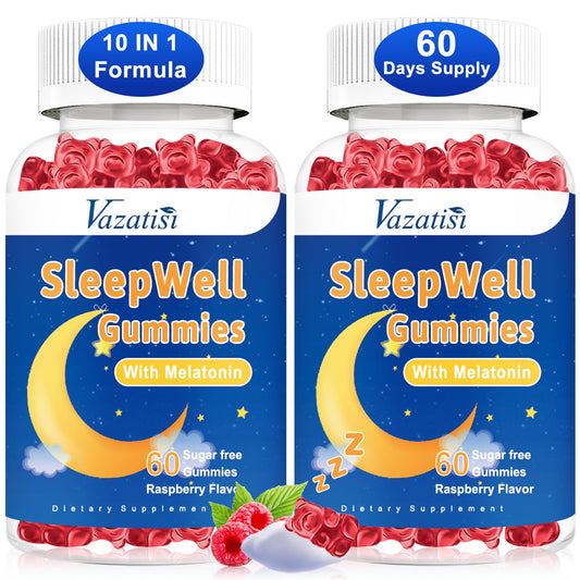 Vazatisi Sleep Gummies jar for an easy nightly rest routine