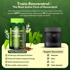 VCBIRD Nad Resveratrol liposomal technology illustration suggests enhanced absorption.