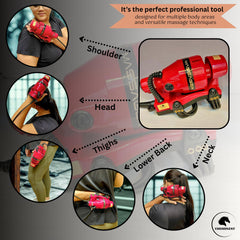 VDOHONEST floating head close-up tracks curves for sore-spot targeting.