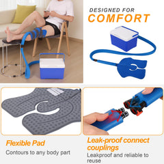 Veanvoky ice machine with shoulder kit enables convenient, quiet cryotherapy sessions.