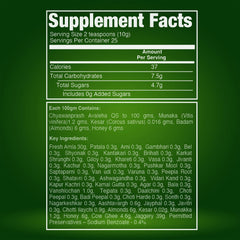 VEDA Premium Chyawanprash herbal blend with 40+ herbs and spices for balance.