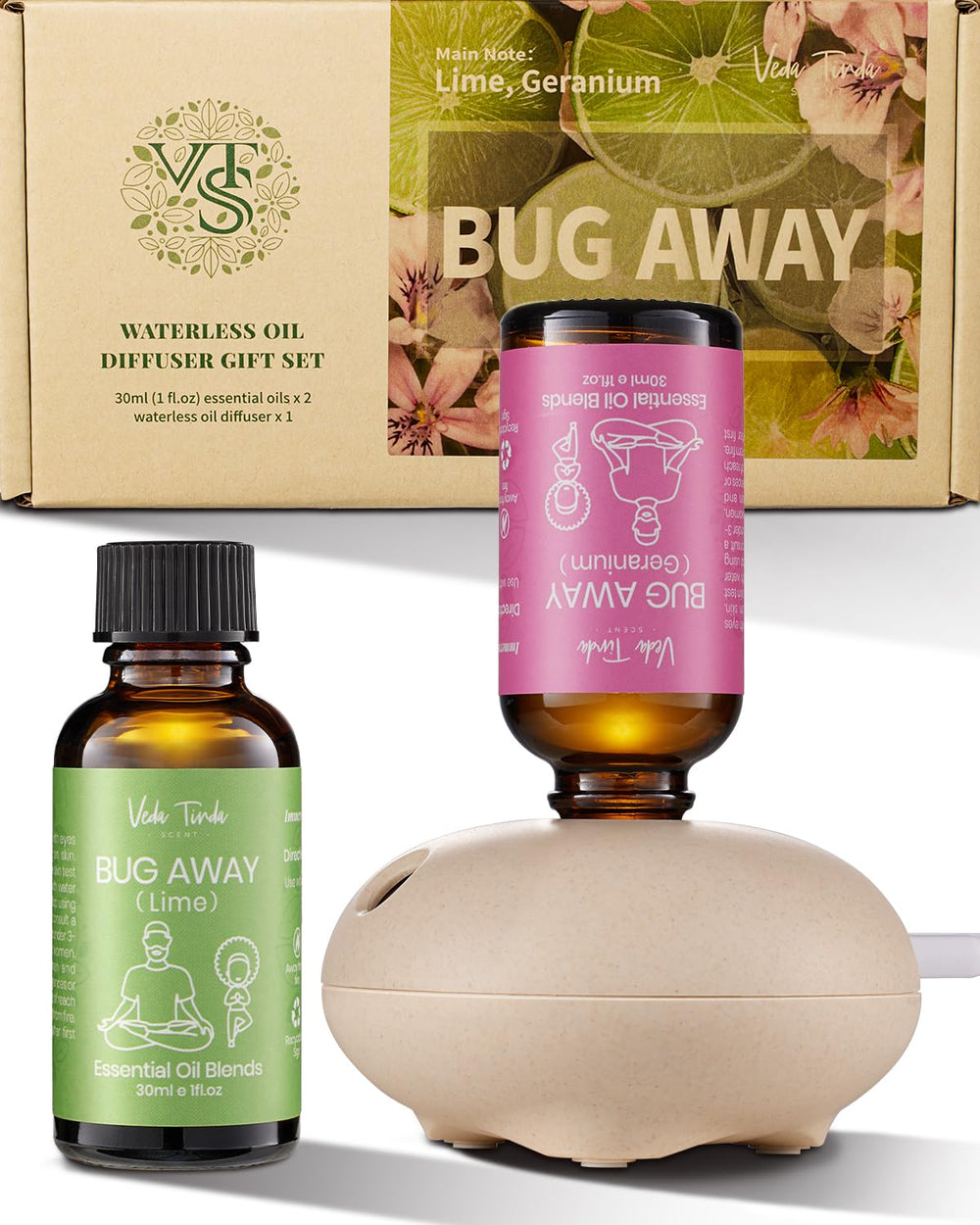 VEDA TINDA SCENT geranium oil bottle ready for home use with calming aroma
