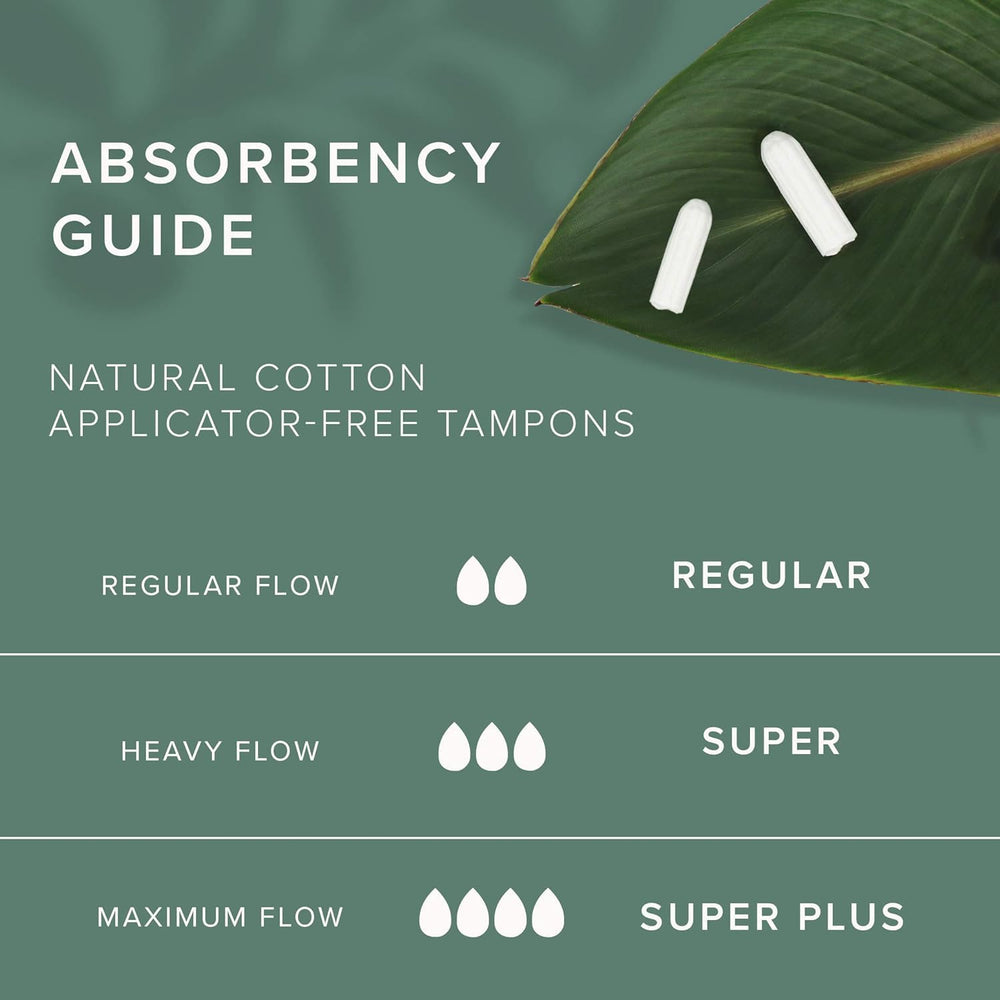 Veeda non-applicator tampons image highlighting eco-friendly design