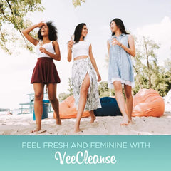 VeeFresh VeeCleanse applicator demonstrates discreet, precise insertion.