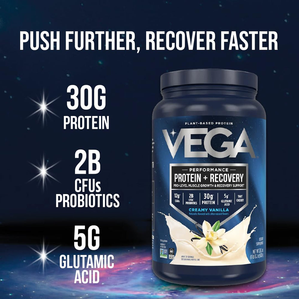 Vega Protein + Recovery with 5g BCAAs for post-workout support