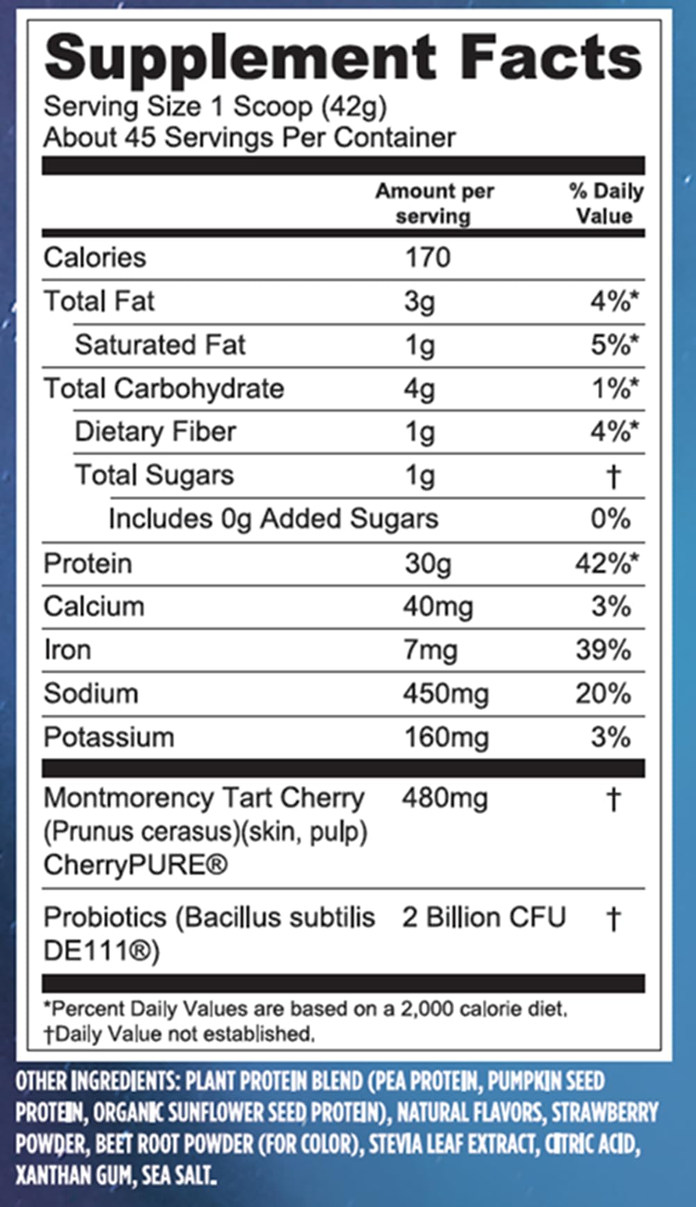 Vega Sport NSF Certified label close-up on packaging.