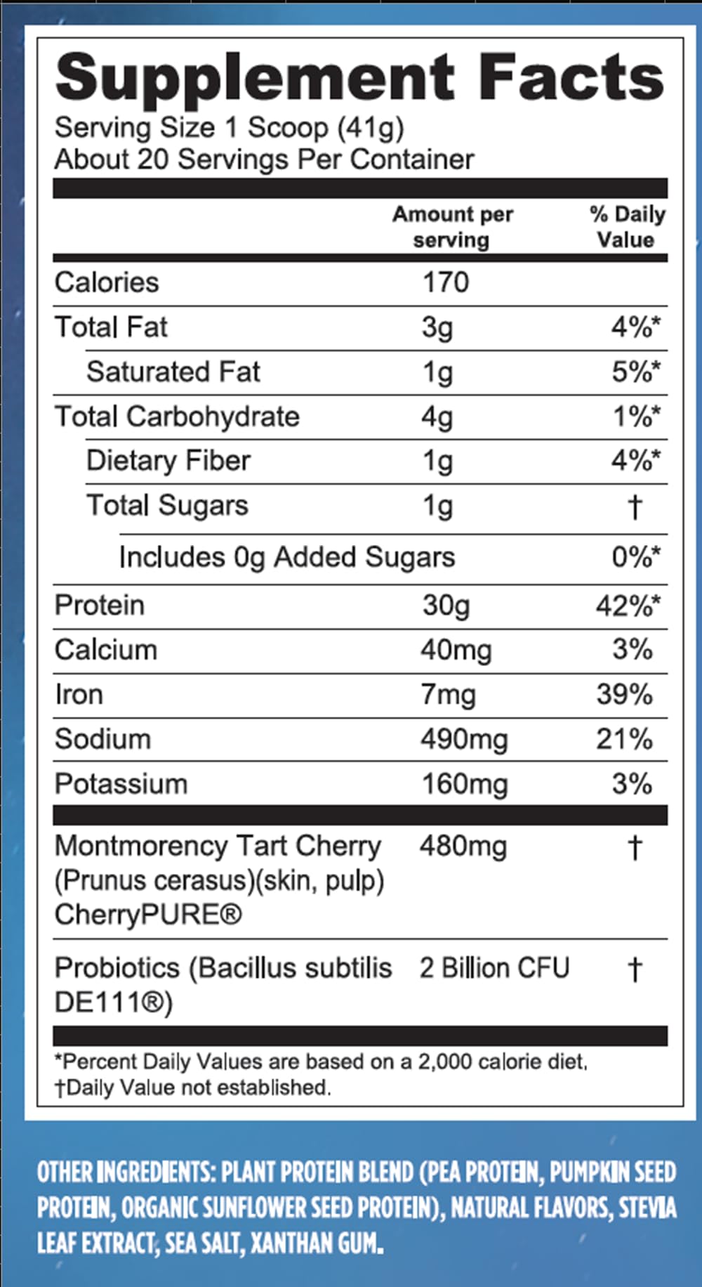 Vega Sport NSF Certified seal shown on packaging.