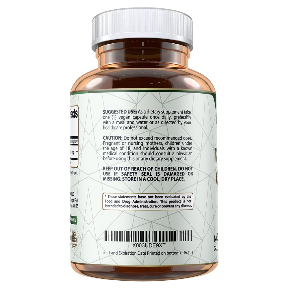 Vegan Labs R-Lipoic Acid 300MG capsules closeup shows compact, easy-to-take capsules.