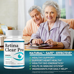 VegHerbs RetinaClear Pro three-bottle pack displayed for convenient eye care routine.