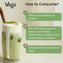 Vegs Moringa packaging shows purity with no fillers or additives.