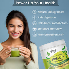 Moringa Powder in smoothie with fruit for a vibrant morning.