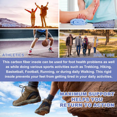 VEJESIME carbon fiber insole supports arch and forefoot during sports