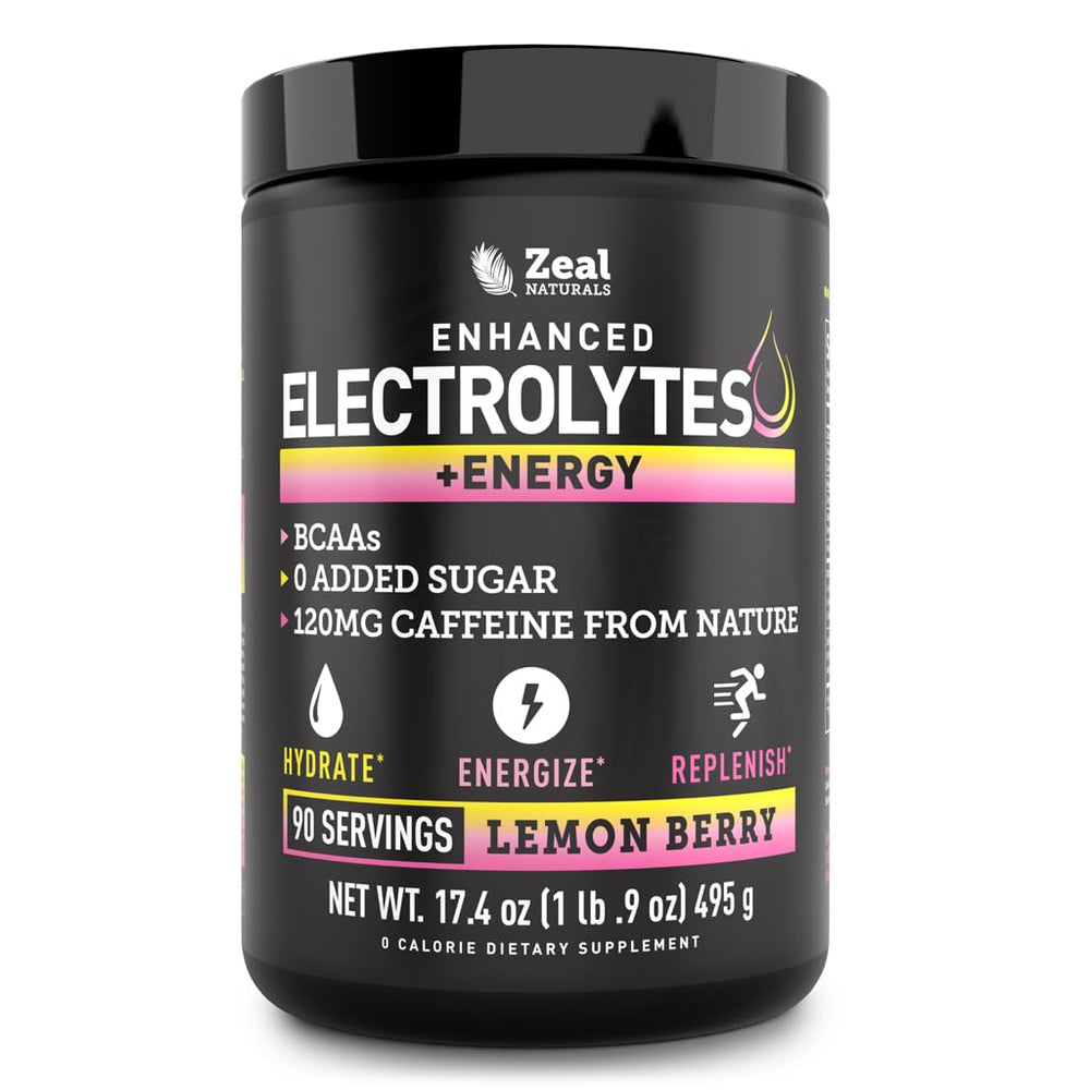 Véla Pre-Workout lemon-berry bottle ready for quick hydration and energy.