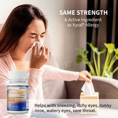 Velocity Pharma Levocetirizine blister-pack close-up for 24-hour relief.