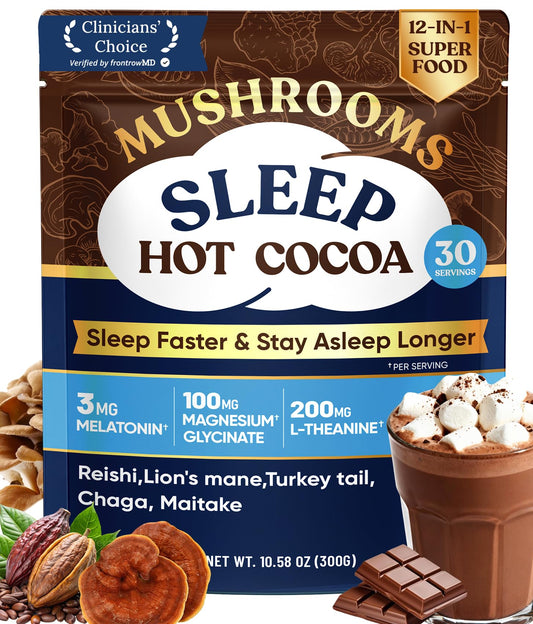 Venture Pal Mushroom Cocoa powder jar, convenient night-time sleep support blend for calm evenings.