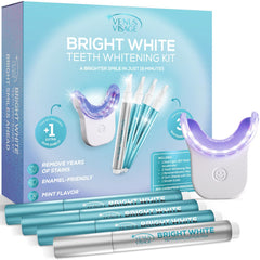 Venus Visage LED light device powers quick at-home whitening sessions.