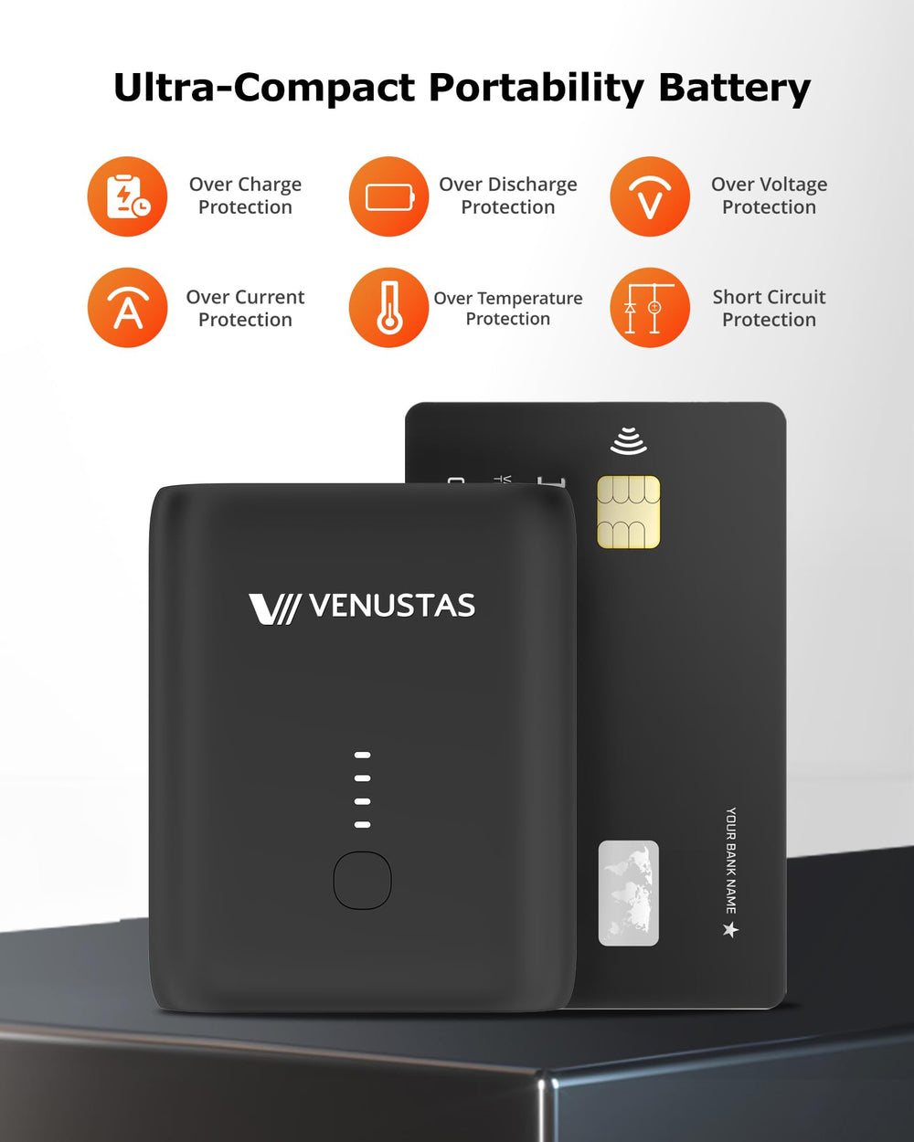 Venustas 36Wh battery pack powers quick warmth for travel moments.