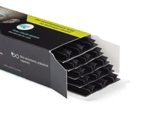 Veo Strip sweat diversion shows sweat channeled to the face sides during workouts.