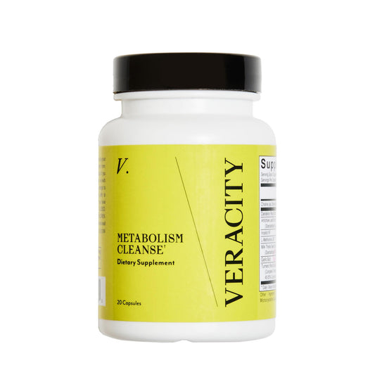 Veracity Metabolism Cleanse bottle pour for an easy detox routine