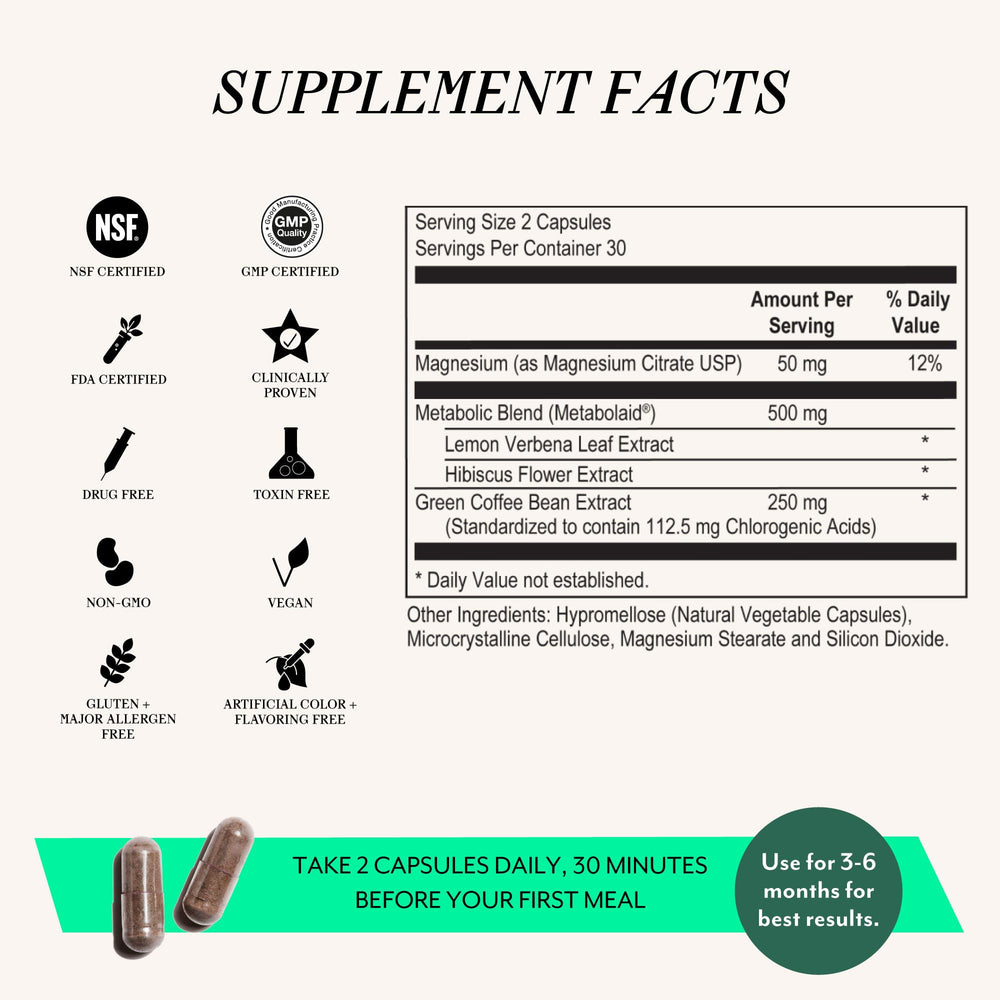 Veracity Metabolism Ignite label detail shows vegan, toxin-free formulation.