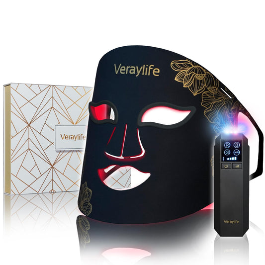 Veraylife red light therapy face mask with 850nm LEDs for convenient at-home skincare sessions