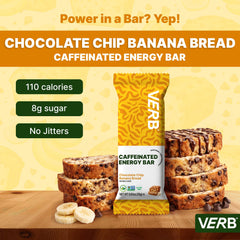 Verb Caffeinated Energy Bar Chocolate Chip Banana Bread bite close-up texture