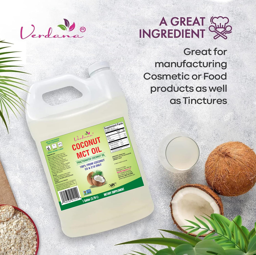 Verdana MCT oil-hair-skin offers a gentle carrier for skincare and massage blends.