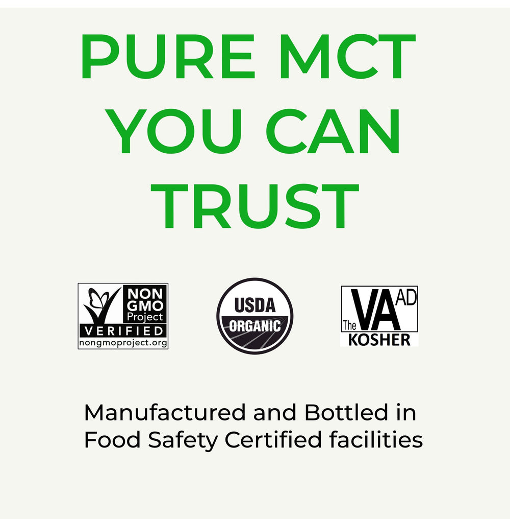 USDA Organic label on the Verdana MCT Oil bottle