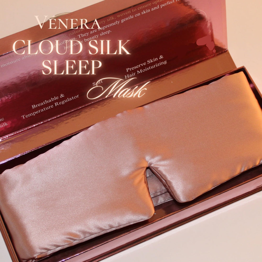 Verena Silk Eye Mask adjustable strap provides secure, customizable fit