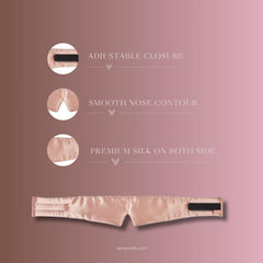 Verena cloud-blue mask helps block light for improved night routines.