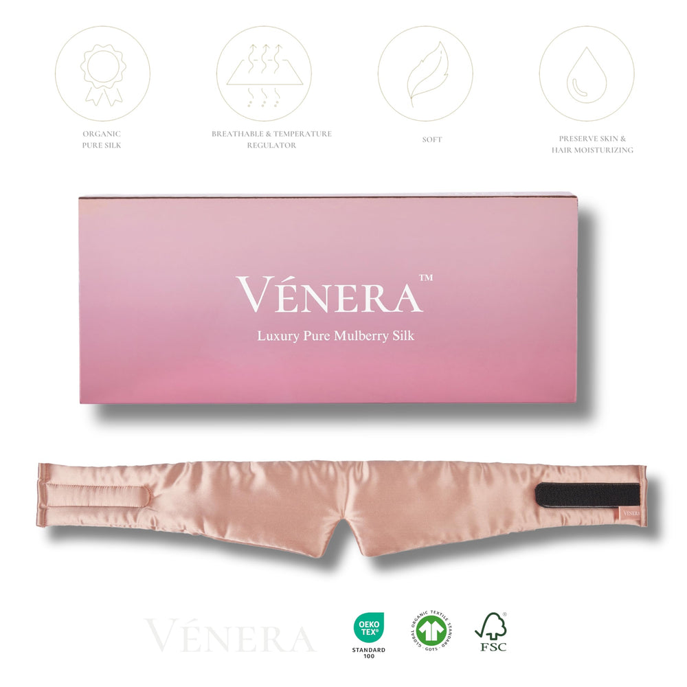 Verena Silk Eye Mask fabric detail highlights 22 momme density and smooth texture