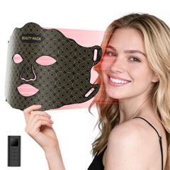 Verfubo red light face mask close-up for radiant skin improvement