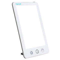 Verilux HappyLight Touch Plus 10k Lux panel brightens study area