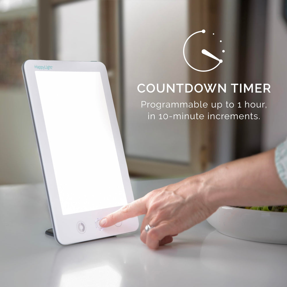 Verilux HappyLight Touch Plus detachable stand supports portable use