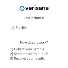 Verisana lab results: secure online report after ferritin testing.