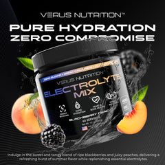 Label highlights electrolytes ingredients: calcium, magnesium, potassium for balanced hydration