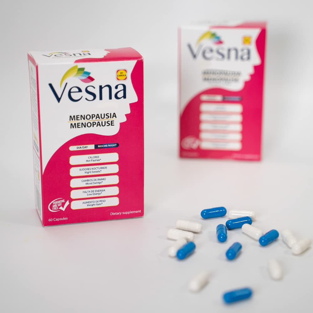 Closeup of Vesna Day capsules for daytime use.