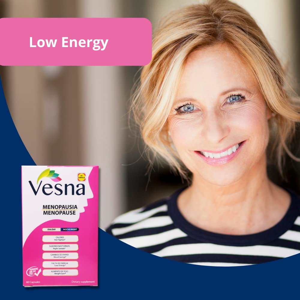 Vesna bottle highlighting black cohosh and natural ingredients.